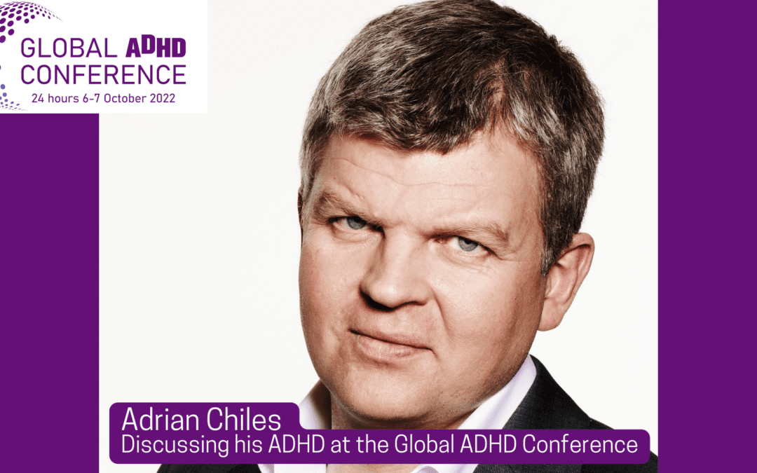 Adrian Chiles at the ADHD UK Global ADHD Conference
