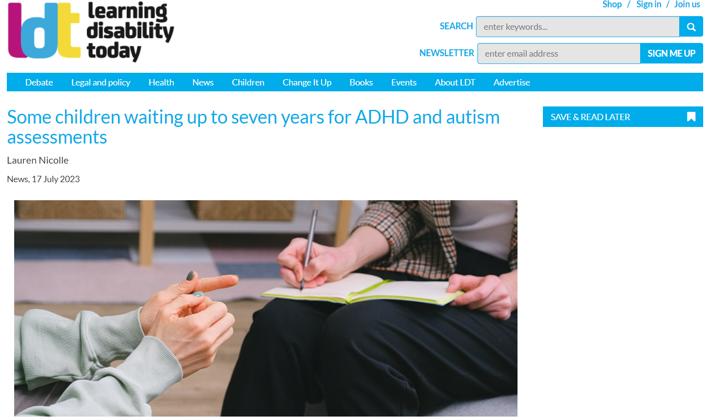 <br />
i News: “ADHD diagnosis: thousands 