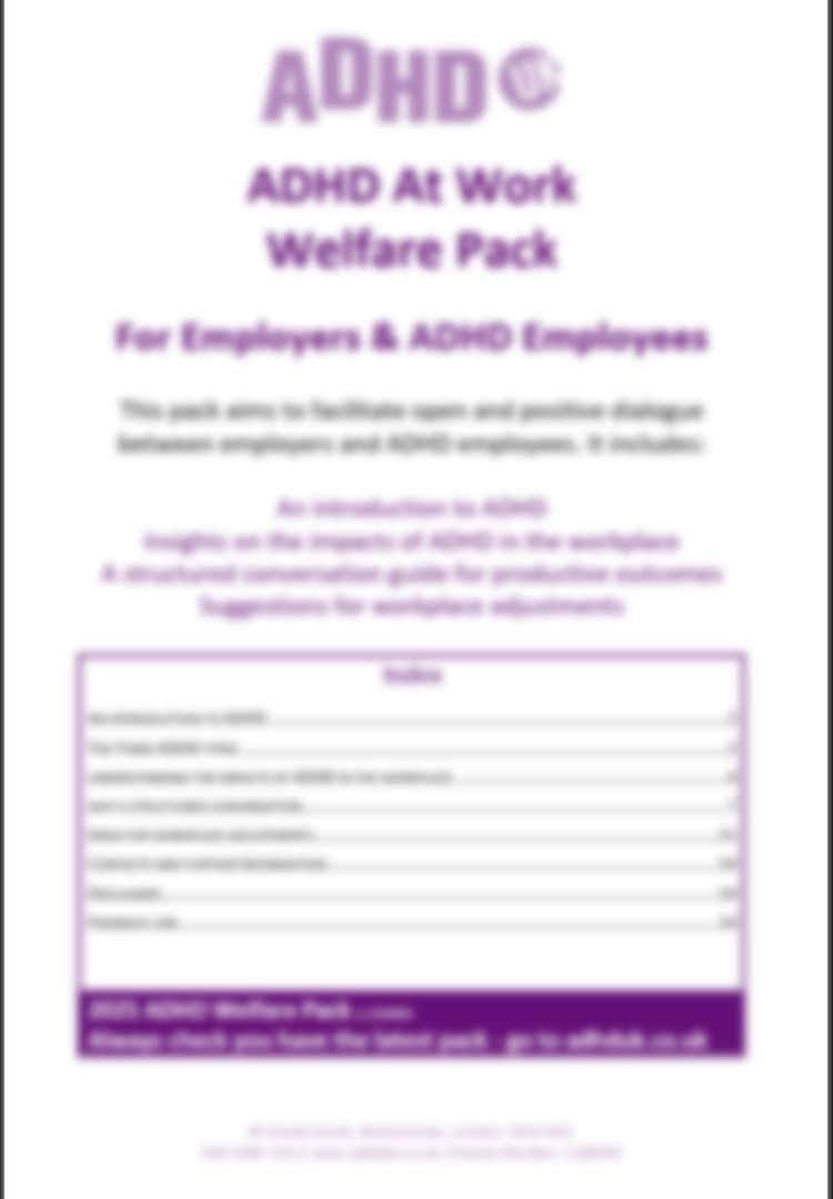 Wellfare pack picture