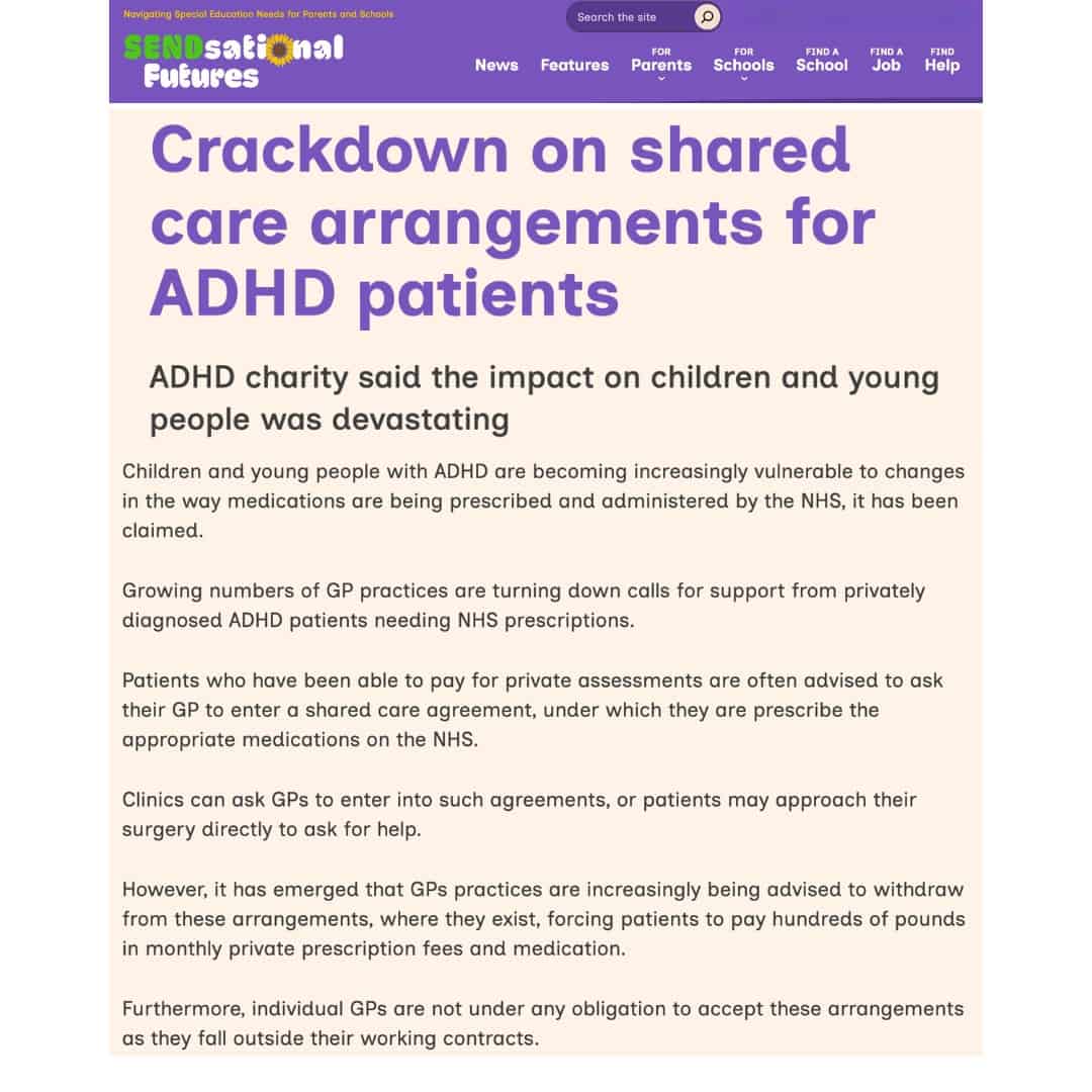 Doctors in England told not to start new patients on ADHD drugs due to shortage