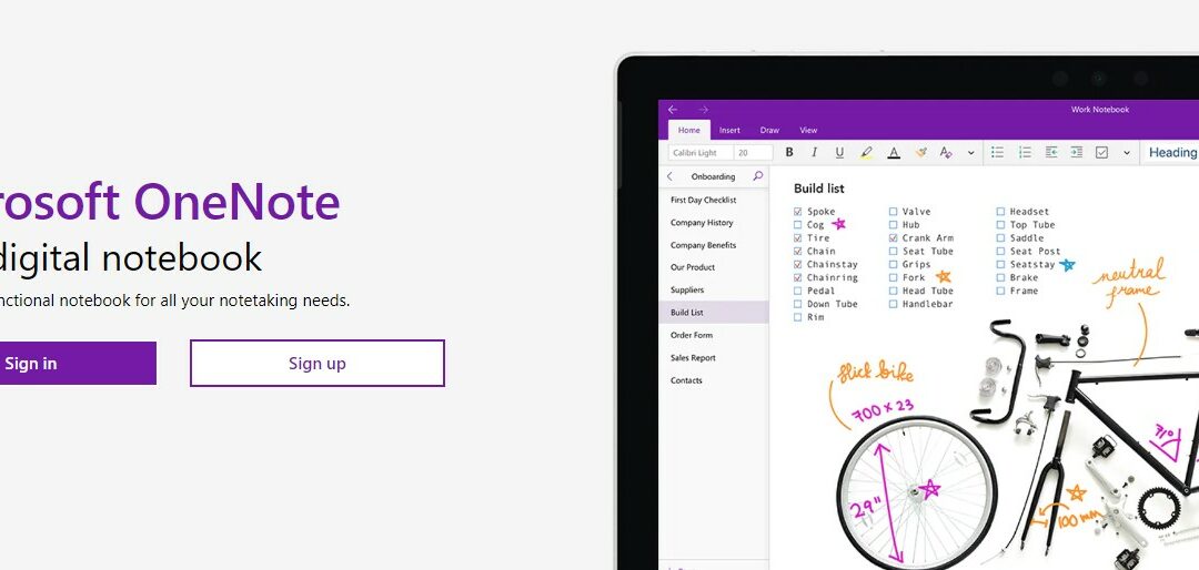 OneNote – Microsoft’s Organisation and Recording Keeping Tool